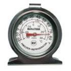 Applications: Easy to read bold numbers made of stainless steel. The bi-metal design,uses a coiled element fi xed at one end and is attached to the pointer. As,the temperature increases, the pointer will be rotated by the coiled bi-metal
element indicating the correct temperature. Used to assure your refrigerator,and freezer are at the desired temperature to keep food fresh.Durable, heavy-duty stainless steel 
Hang or stand,Large, easy-to-read face.
